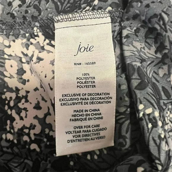 Joie Women's Floral Sleeveless Blouse Size L Multicolor Mock Neck - Picture 7 of 9